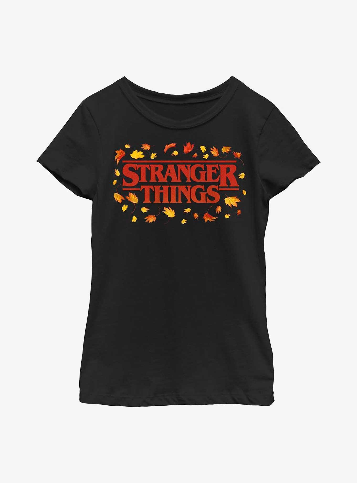 Stranger Things Fall Season Logo Youth Girls T-Shirt, BLACK, hi-res