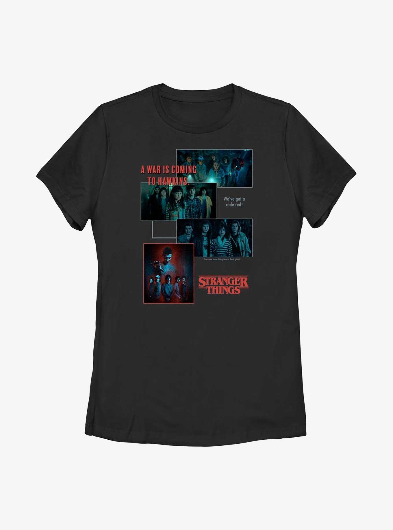 Stranger Things Streetwear Collage Womens T-Shirt, BLACK, hi-res