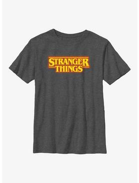 Stranger Things Pumpkin Colors Logo Youth T-Shirt, , hi-res