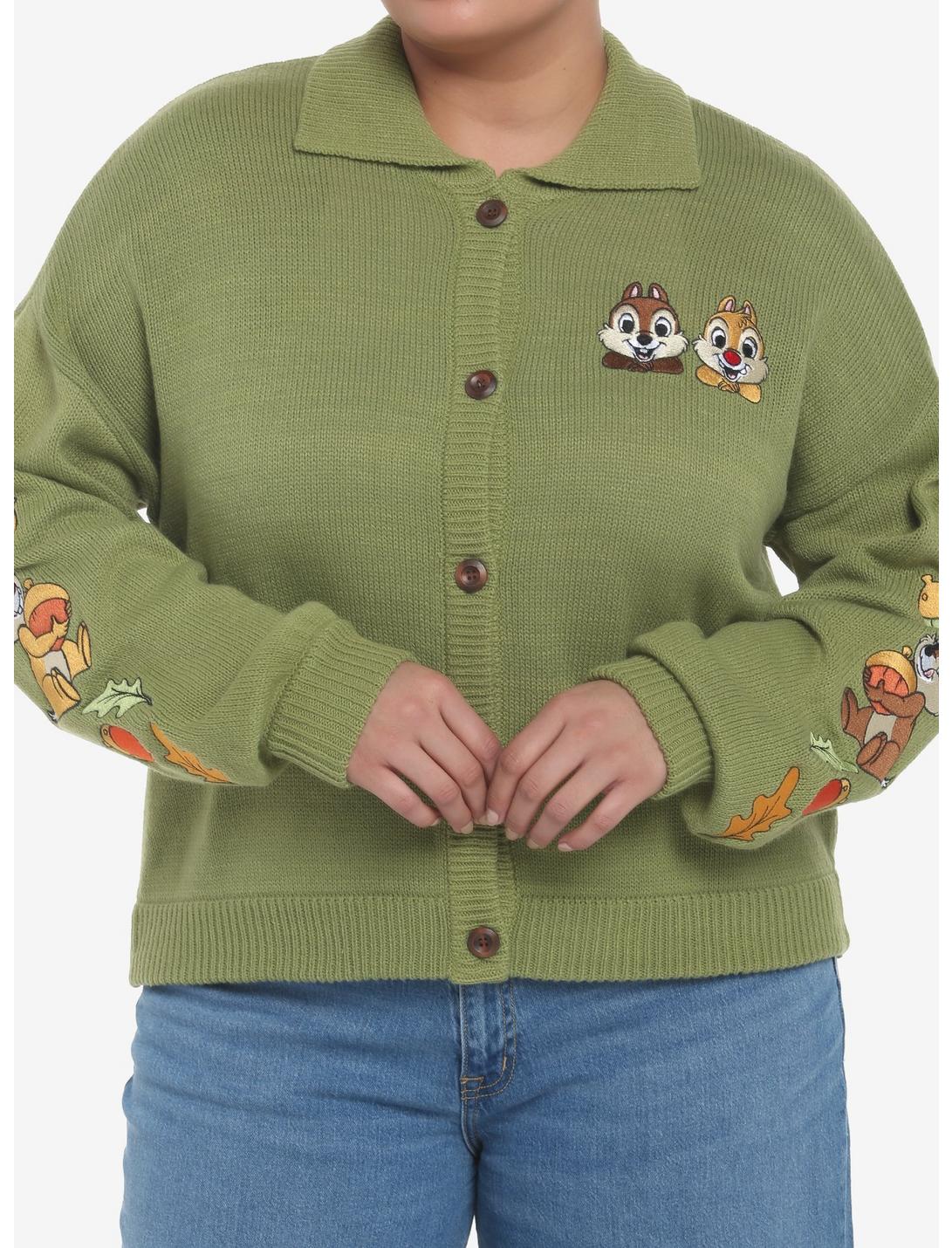 Disney Chip 'N' Dale Collar Cardigan Plus Size, MULTI, hi-res