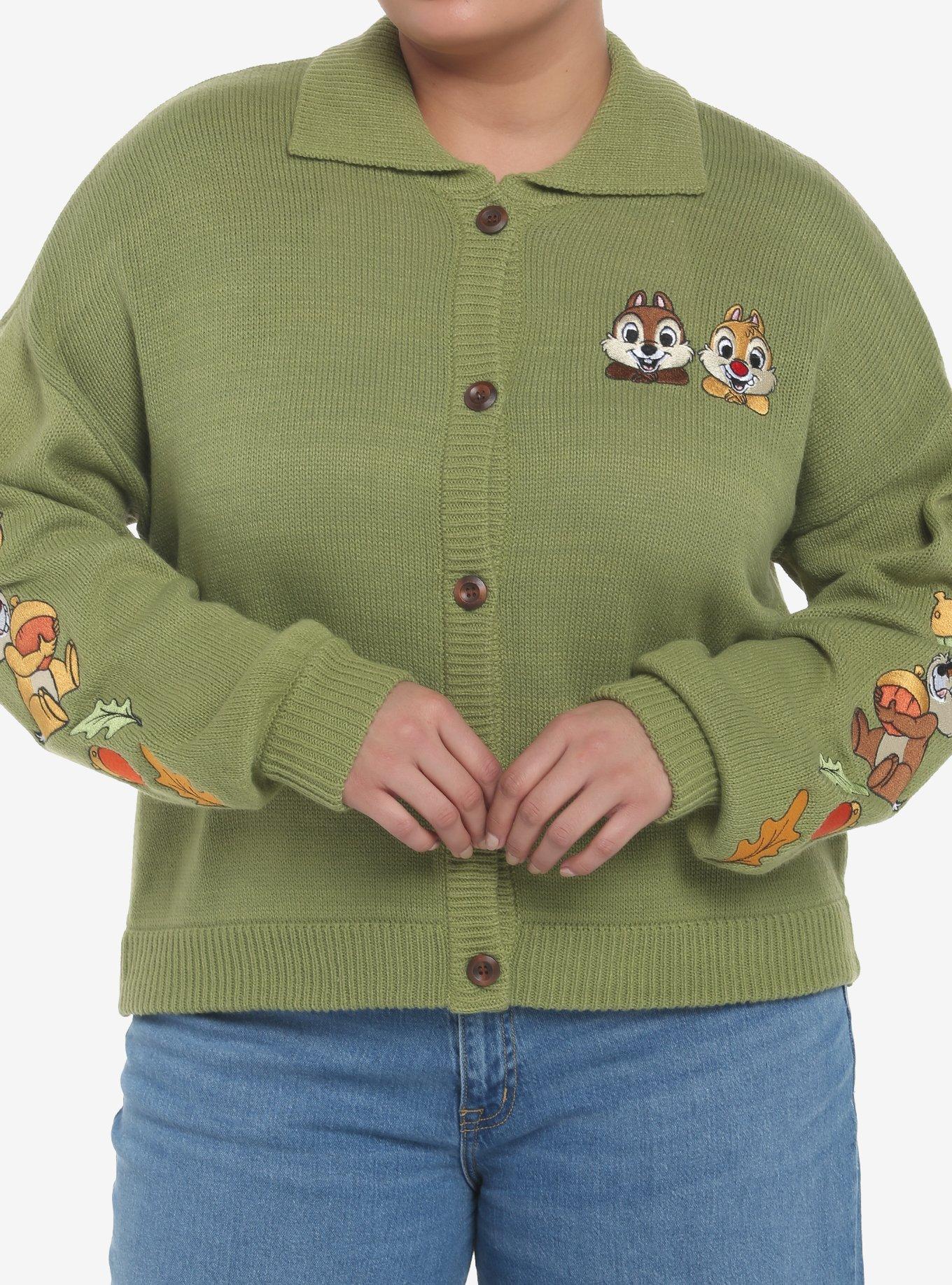Disney Chip 'N' Dale Collar Cardigan Plus Size, MULTI, hi-res