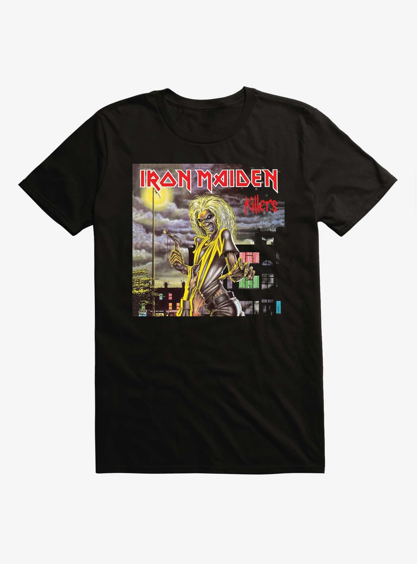 Iron Maiden Men's Killers Triangle Graphic T-Shirt – Official Band Tee, Black