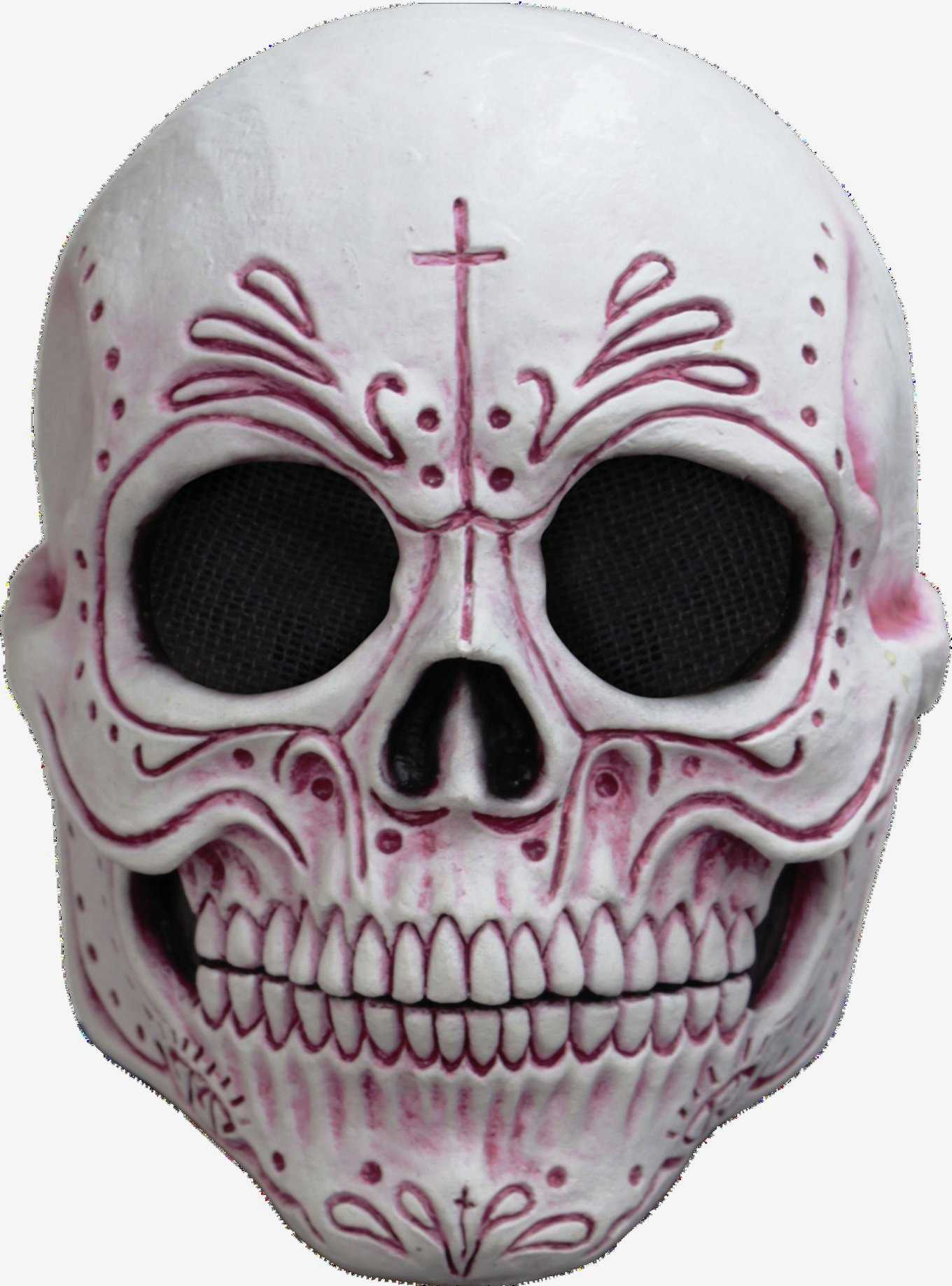 Mexican Catrina Skull Day of the Dead Mask, , hi-res