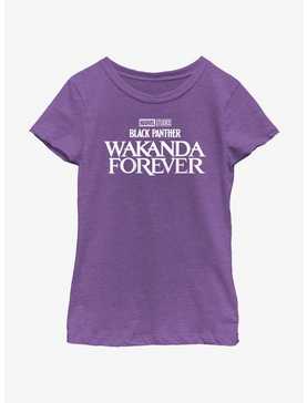 Marvel Black Panther Wakanda Forever Logo Youth Girls T-Shirt, , hi-res