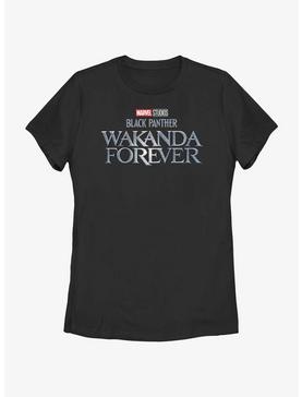 Marvel Black Panther Wakanda Forever Metal Logo Womens T-Shirt, , hi-res