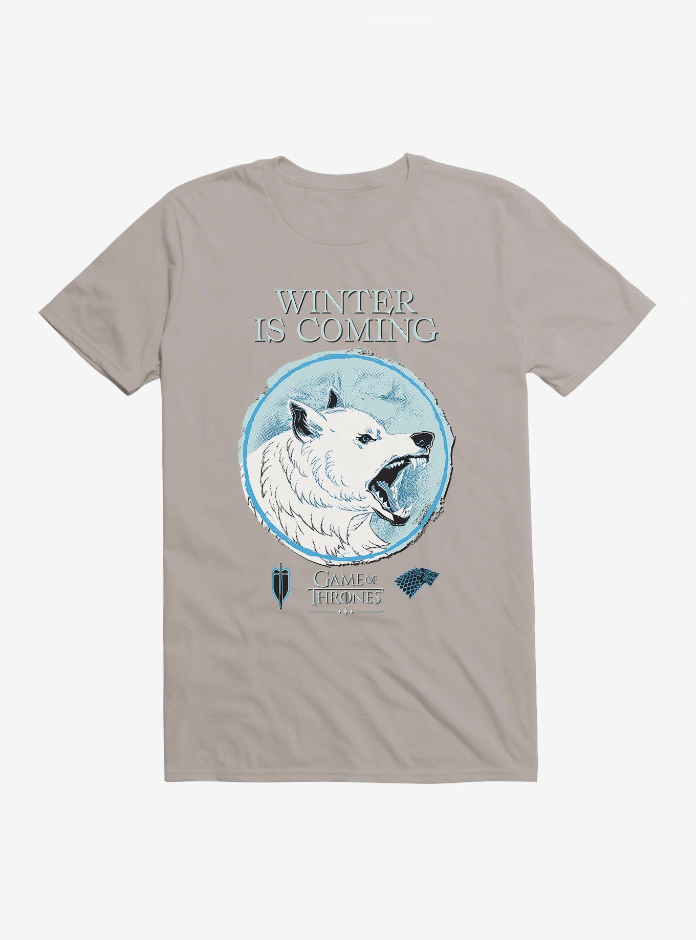 Game Of Thrones Winter Is Coming T-Shirt, LIGHT GREY, hi-res