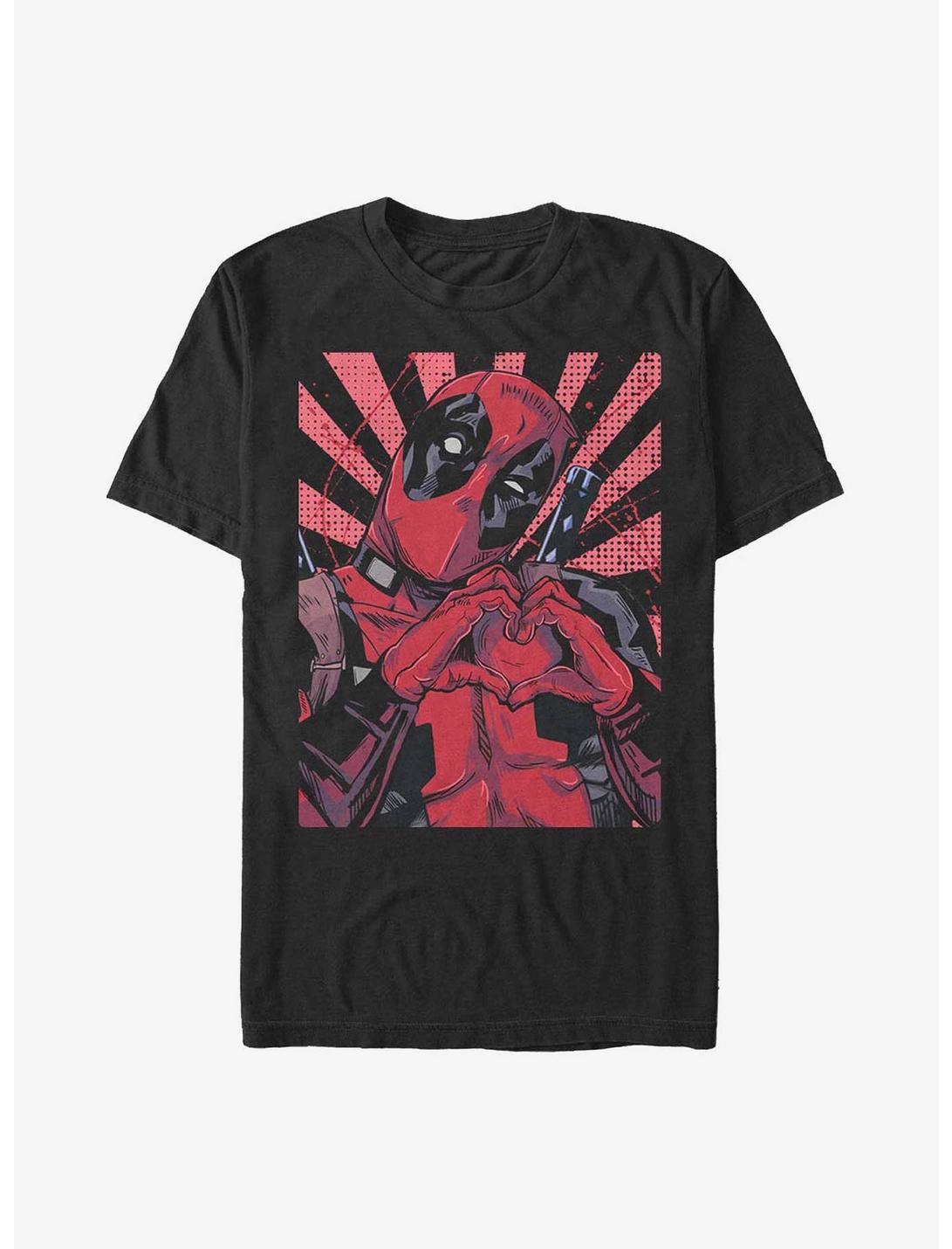 Plus Size Marvel Deadpool Close Heart Pool T-Shirt, BLACK, hi-res