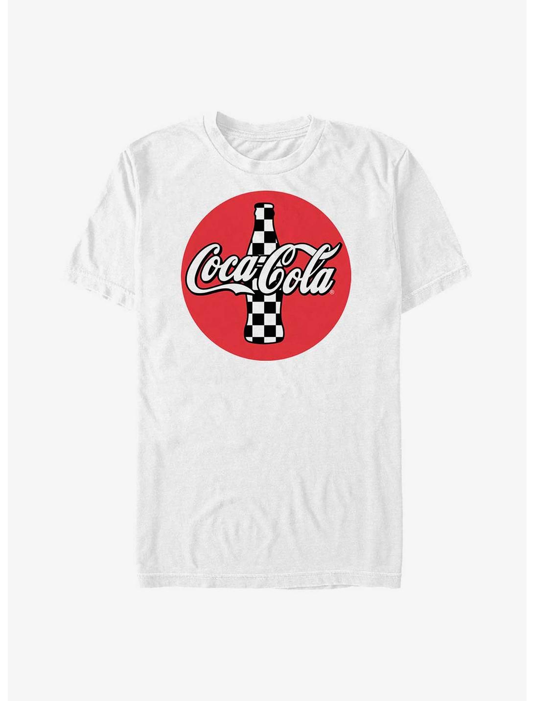 Coca-Cola Checkered Logo T-Shirt, WHITE, hi-res