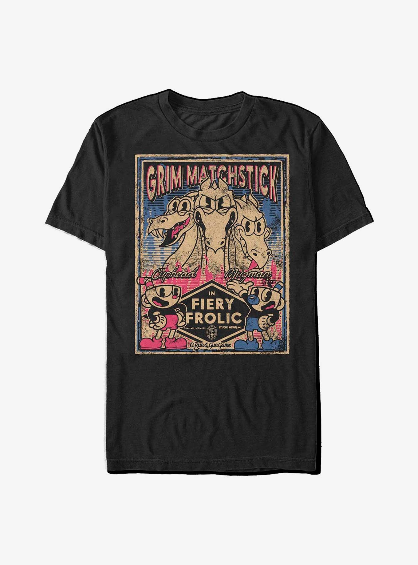 Cuphead Hail Hydra T-Shirt, BLACK, hi-res
