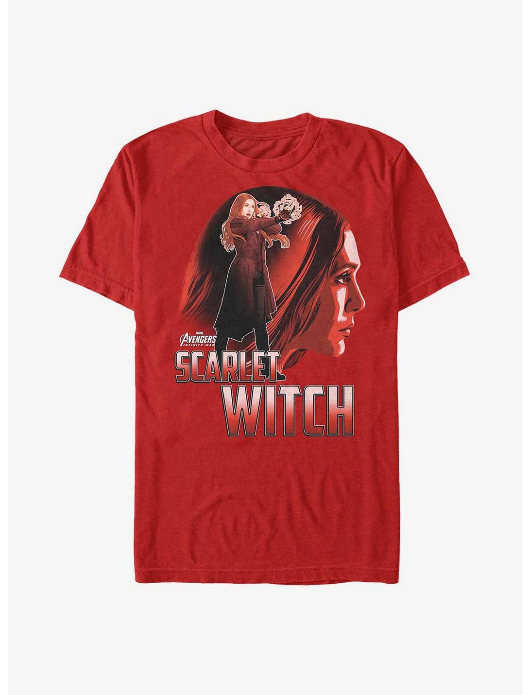 Marvel Avengers Scarlet Witch SillouhetteT-Shirt, RED, hi-res