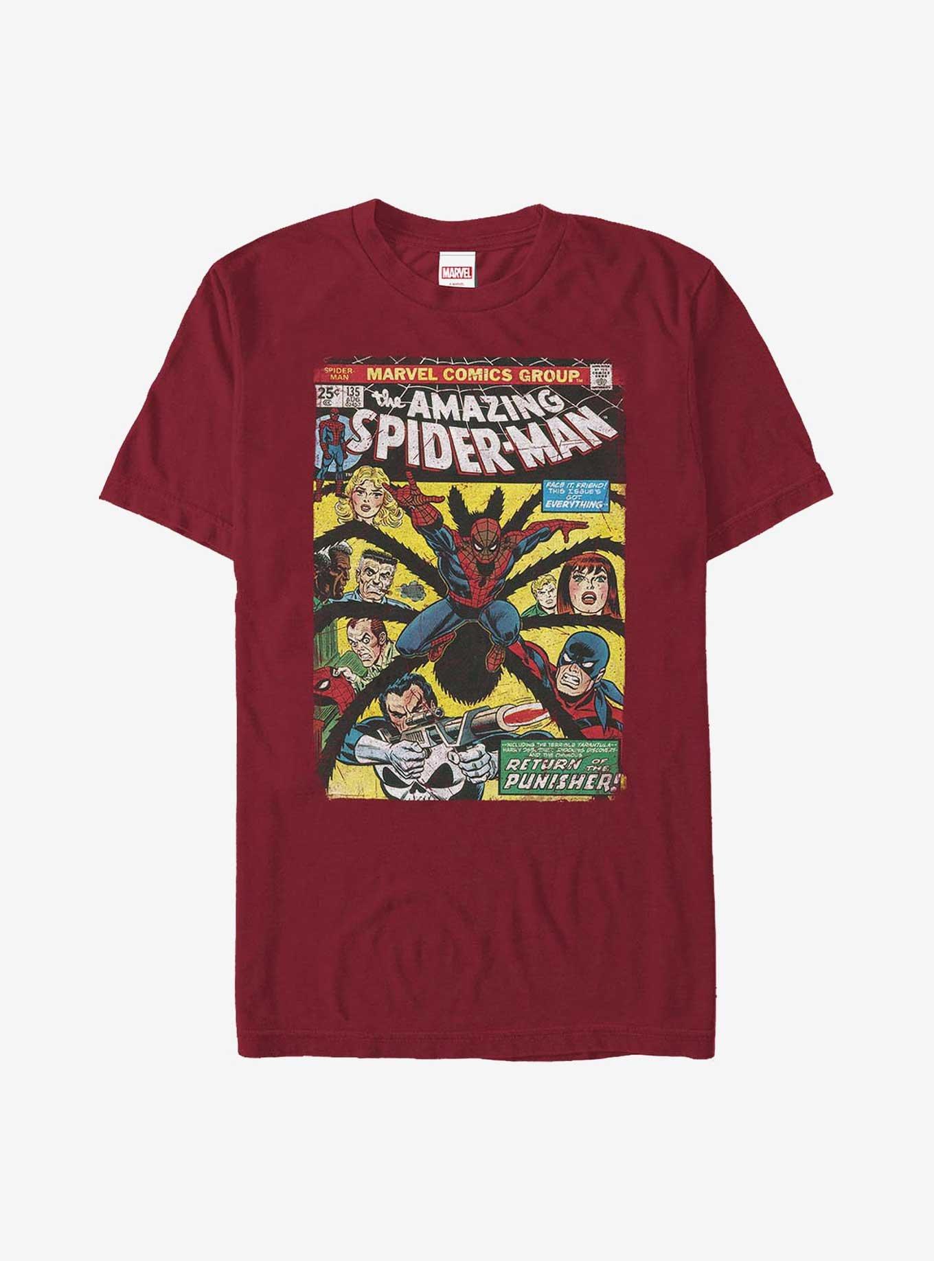 Marvel Spider Man Spidey Cover T-Shirt, CARDINAL, hi-res view 1