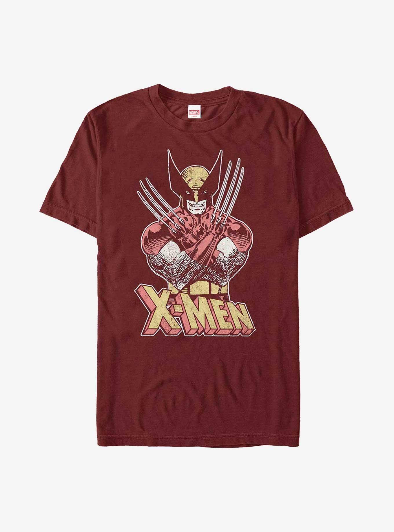  Marvel X-Men Wolverine Classic Retro Costume T-Shirt : Clothing,  Shoes & Jewelry