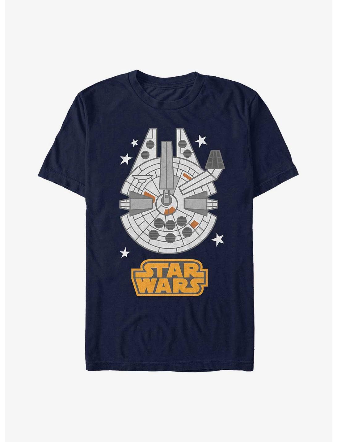 Star Wars Falcon Emoji T-Shirt, NAVY, hi-res