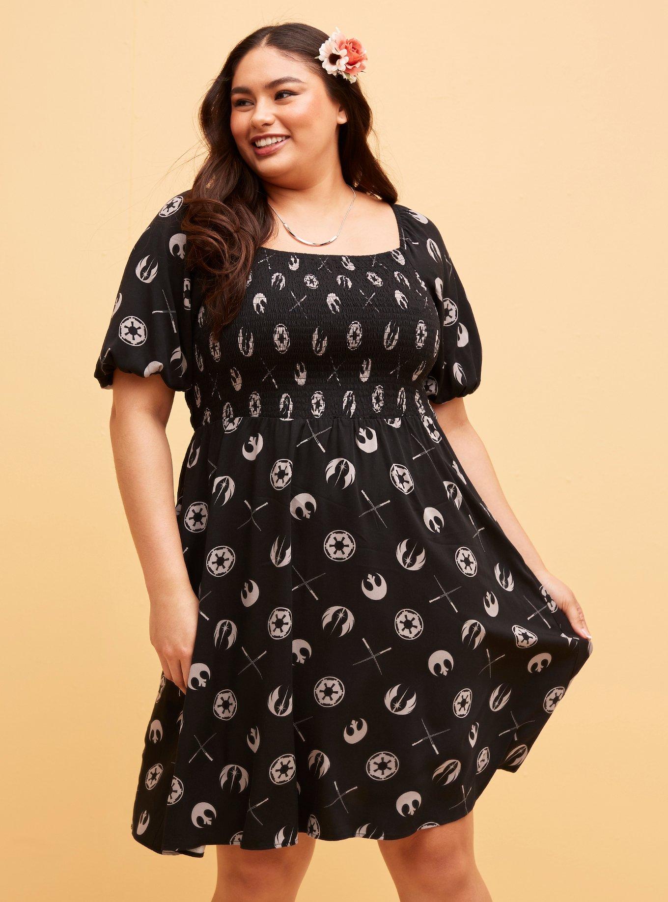 Her Universe Star Wars Icons Smocked Dress Plus Size Her Universe