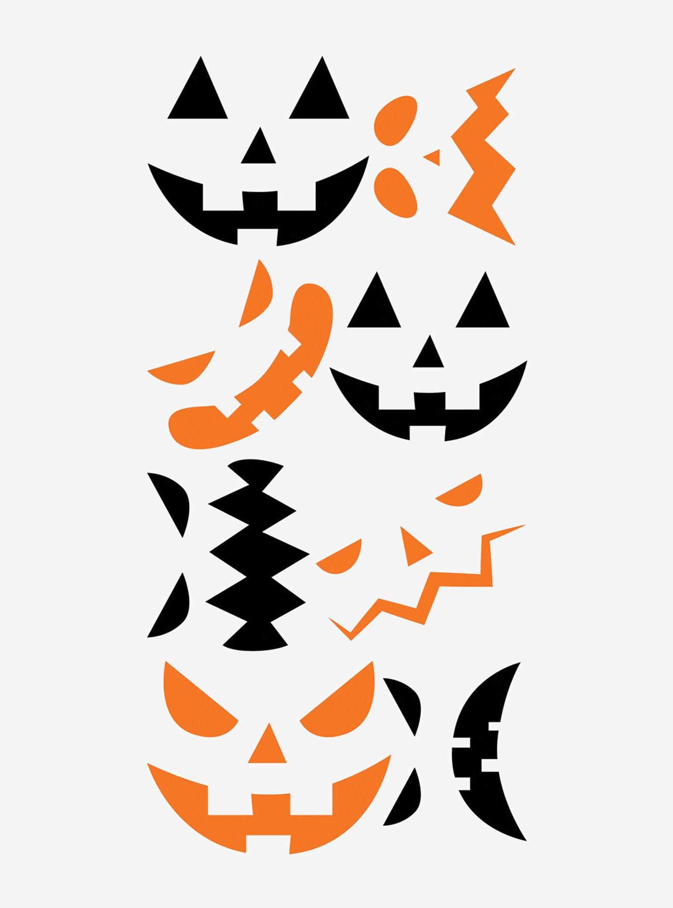 Halloween Pumpkin Faces Glow in the Dark Peel & Stick Wall Decals, , hi-res