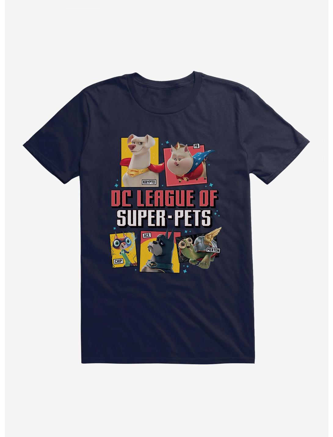 DC League Of Super-Pets Group Comic Style T-Shirt, , hi-res