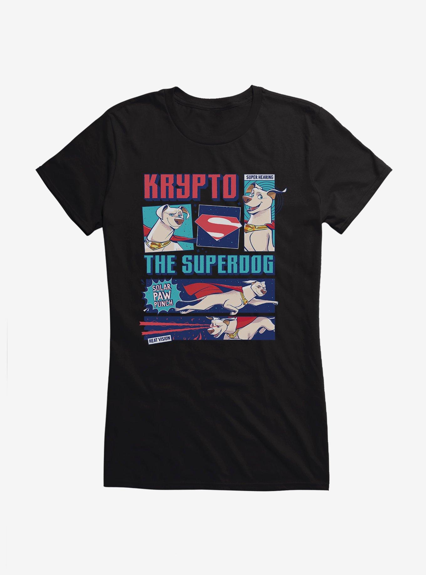 DC League of Super-Pets Krypto The Superdog Comic Style Girls T-Shirt