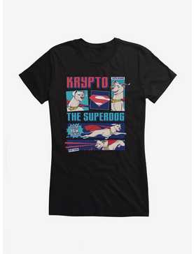 DC League of Super-Pets Krypto The Superdog Comic Style Girls T-Shirt, , hi-res