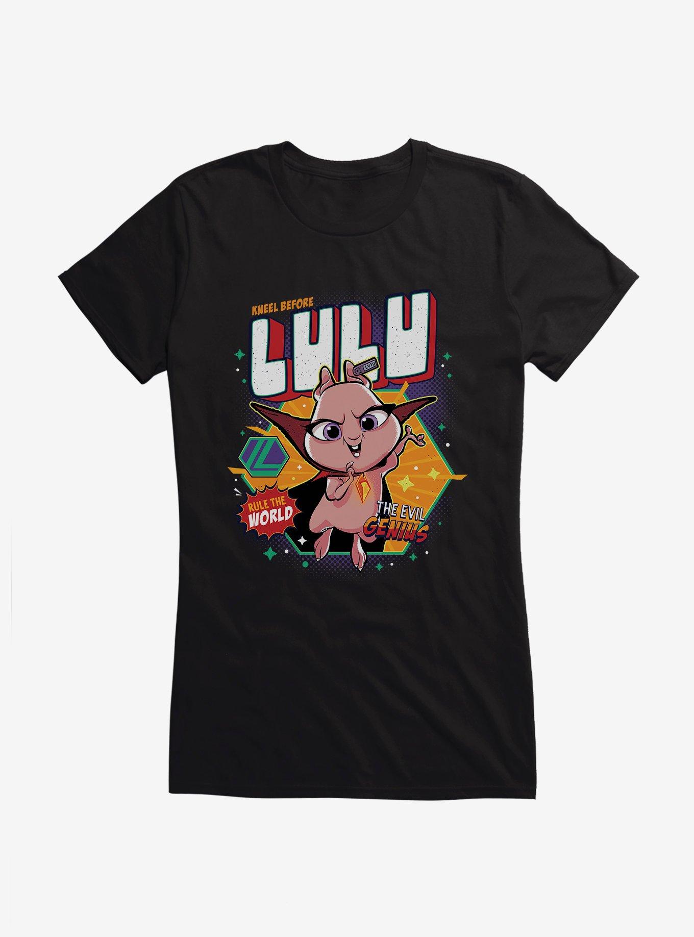 Hot Topic DC League of Super-Pets Lulu The Evil Genius Comic Style Girls T- Shirt