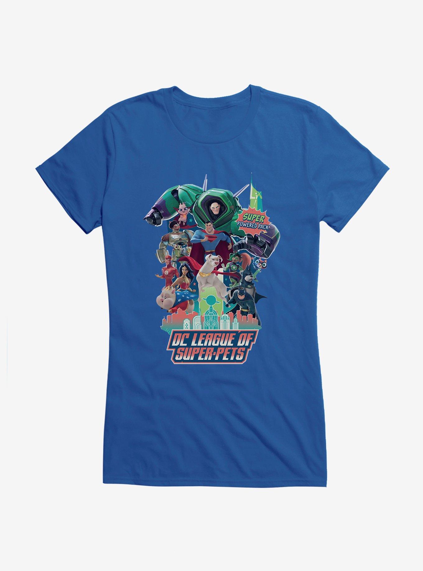 DC League of Super-Pets Super Powered Pack Comic Style Girls T-Shirt