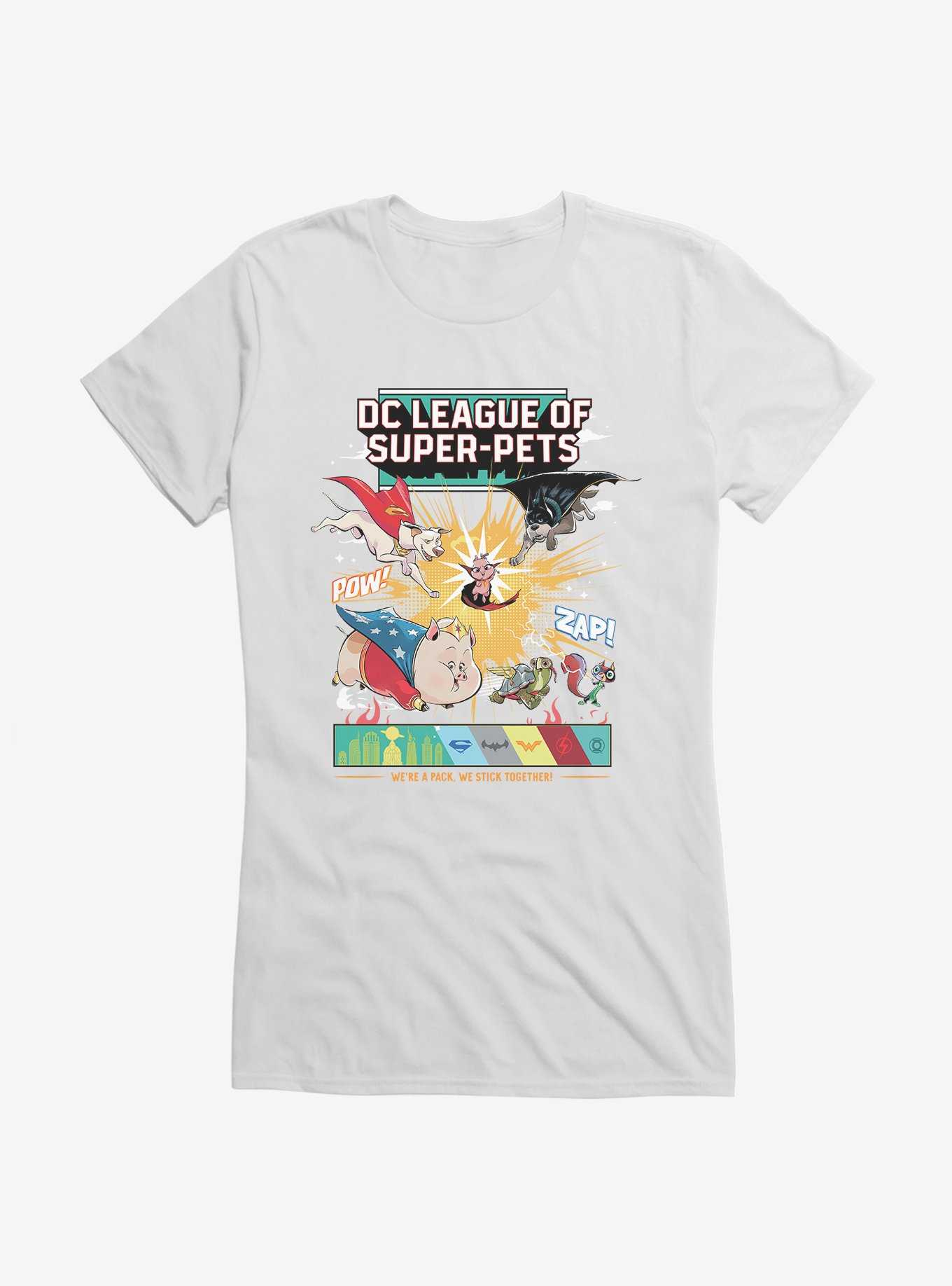 DC League of Super-Pets We Stick Together Comic Style Girls T-Shirt, , hi-res