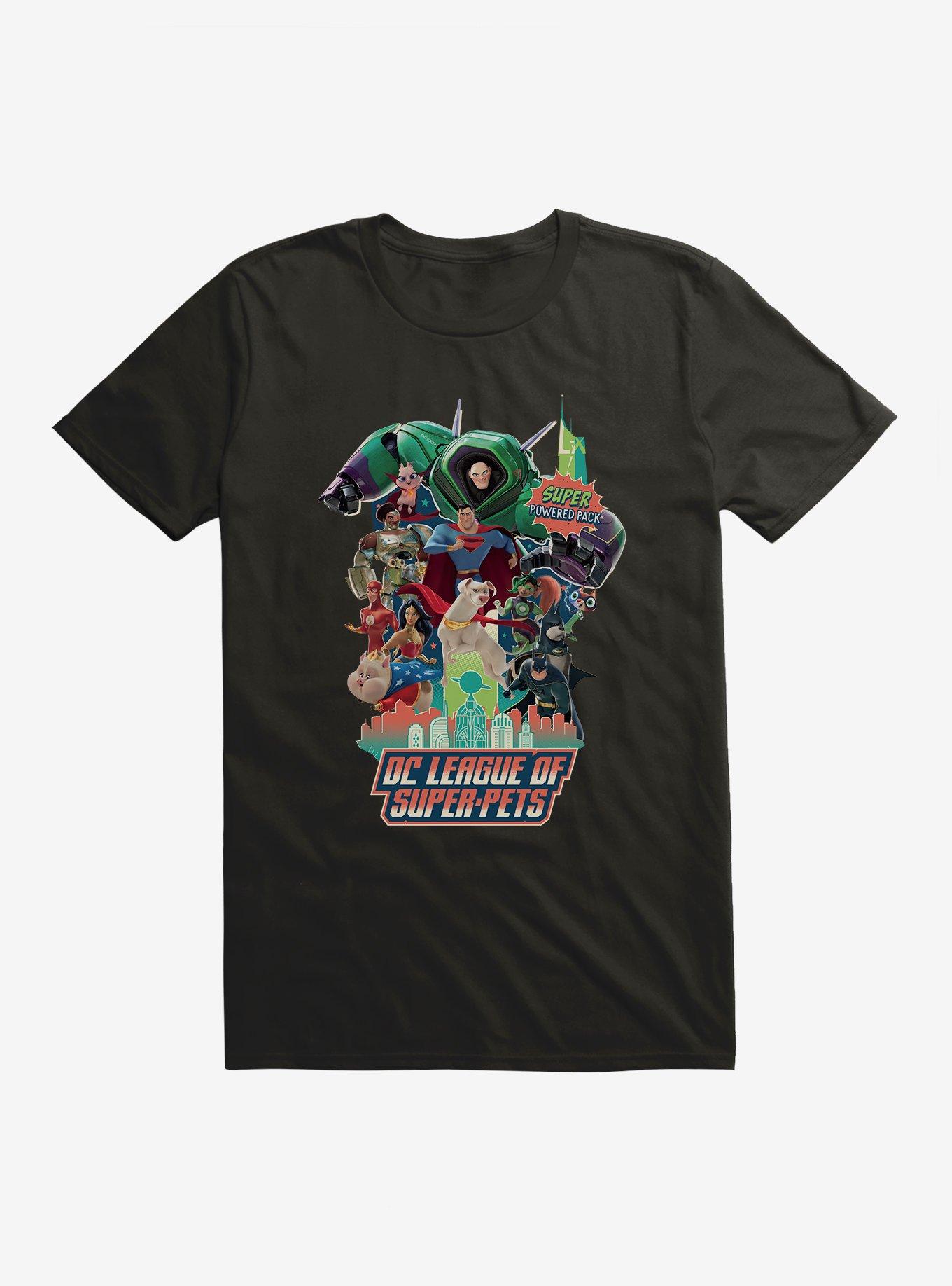 DC League Of Super-Pets Super Powered Pack Comic Style T-Shirt