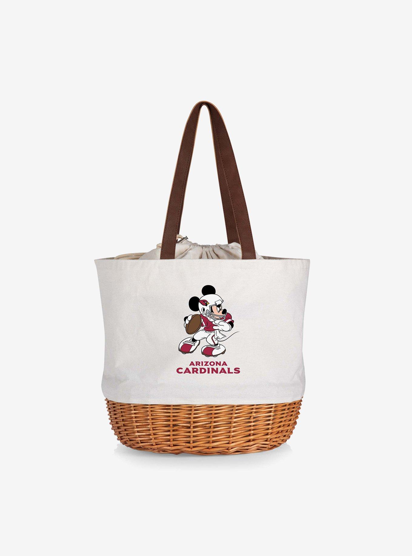 Disney Mickey Mouse NFL Arizona Cardinals Canvas and Willow Basket Tote