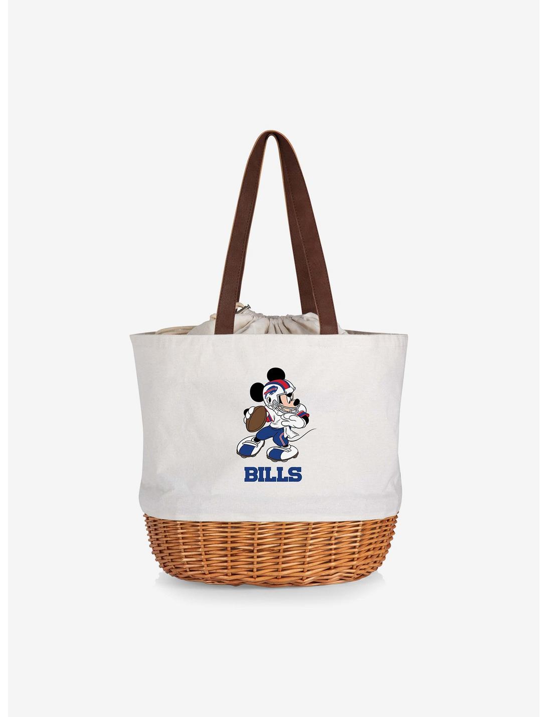 Disney Mickey Mouse NFL Buf Bills Canvas Willow Basket Tote, , hi-res