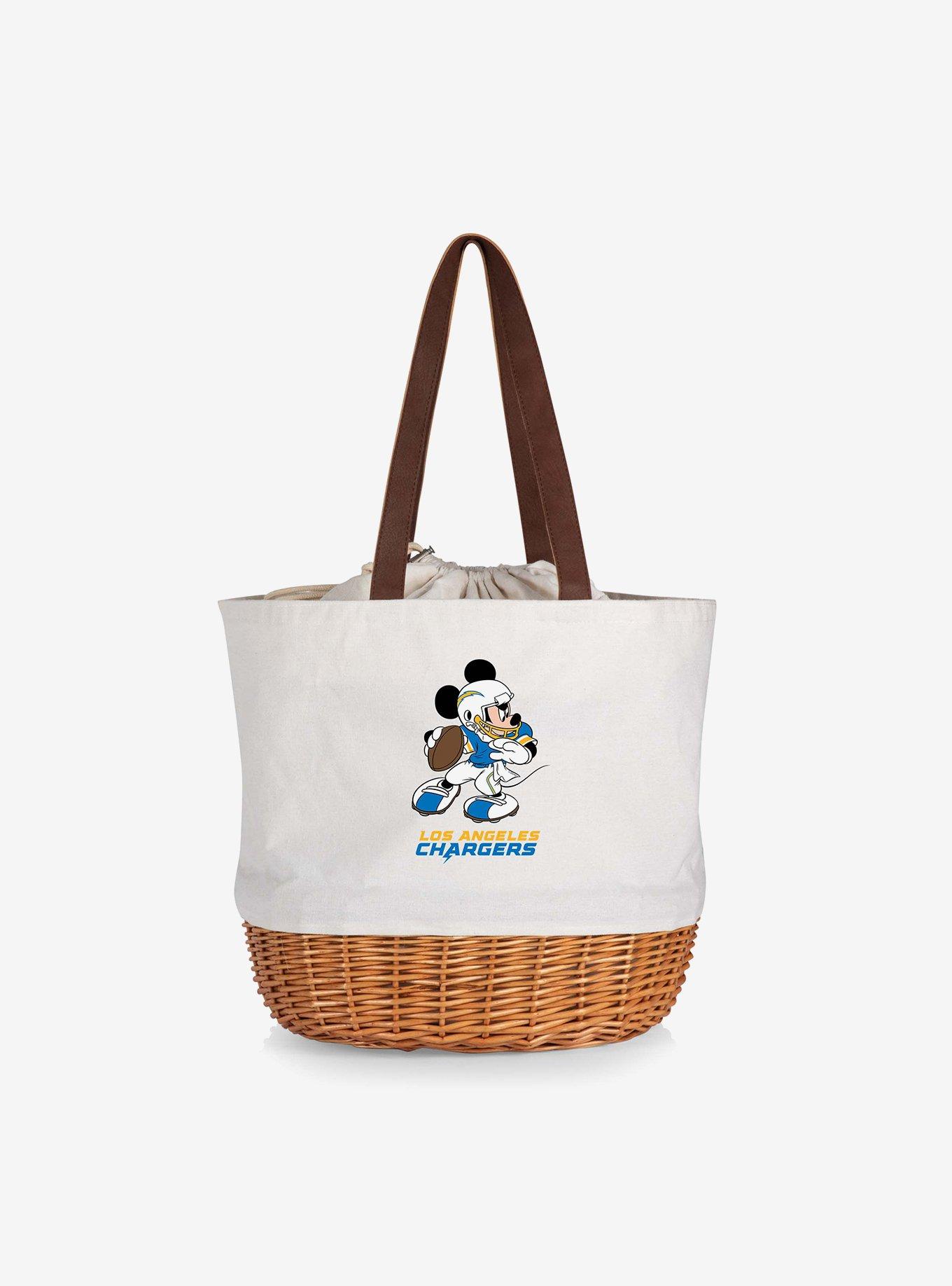 Disney Mickey Mouse NFL Los Angeles Chargers Canvas Willow Basket Tote, , hi-res