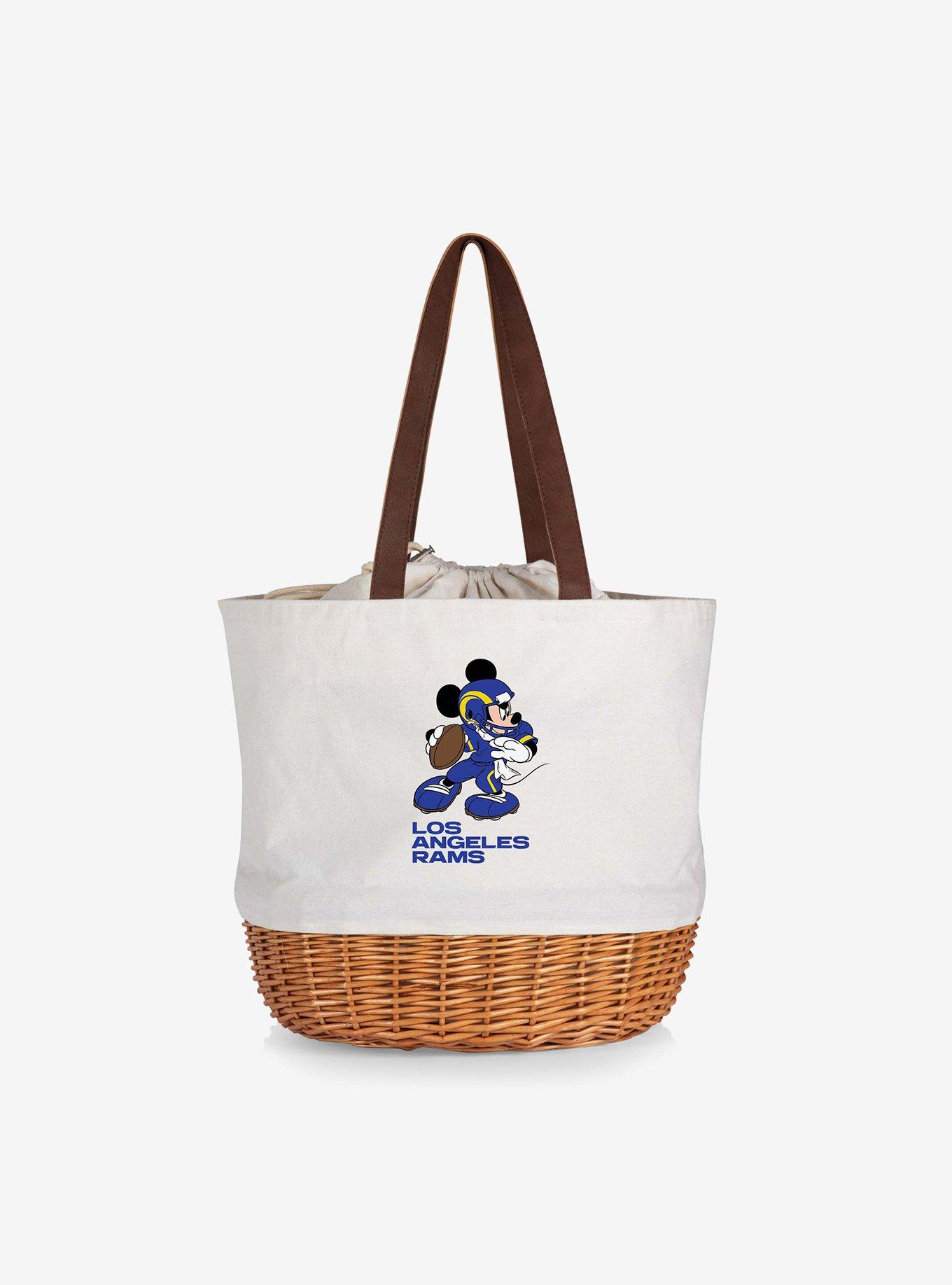 Disney Mickey Mouse NFL Los Angeles Rams Canvas Willow Basket Tote, , hi-res