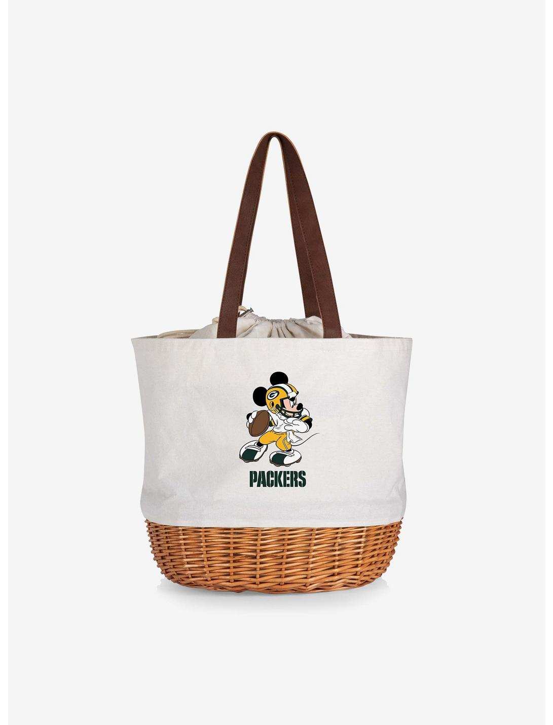 Disney Mickey Mouse NFL Green Bay Packers Canvas Willow Basket Tote, , hi-res