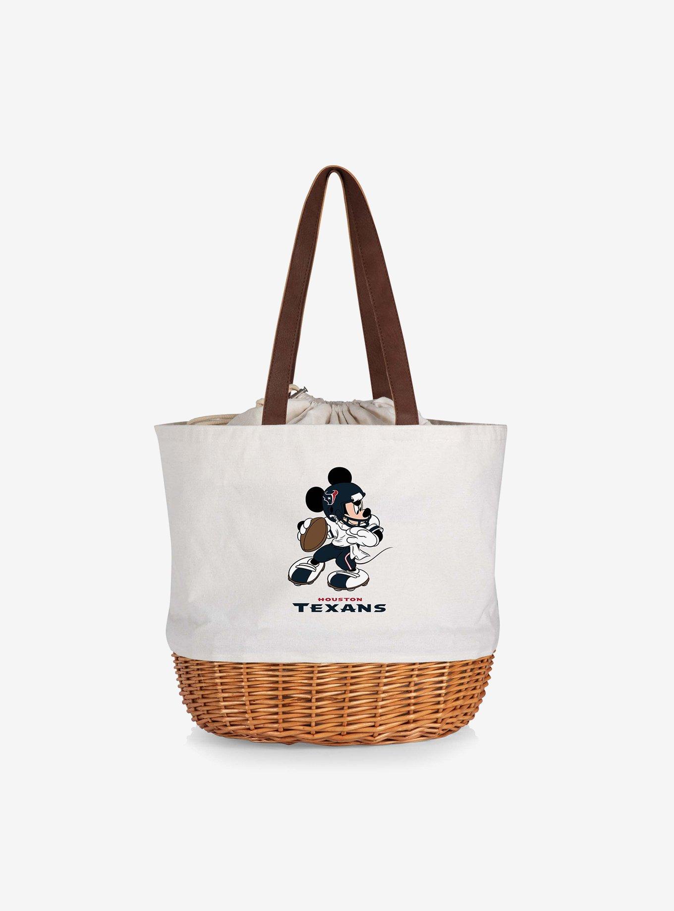 Disney Mickey Mouse NFL Houston Texans Canvas Willow Basket Tote, , hi-res