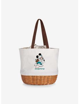 Disney Mickey Mouse NFL Miami Dolphins Canvas Willow Basket Tote, , hi-res