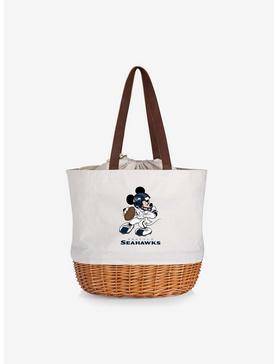Disney Mickey Mouse NFL Seattle Seahawks Canvas Willow Basket Tote, , hi-res