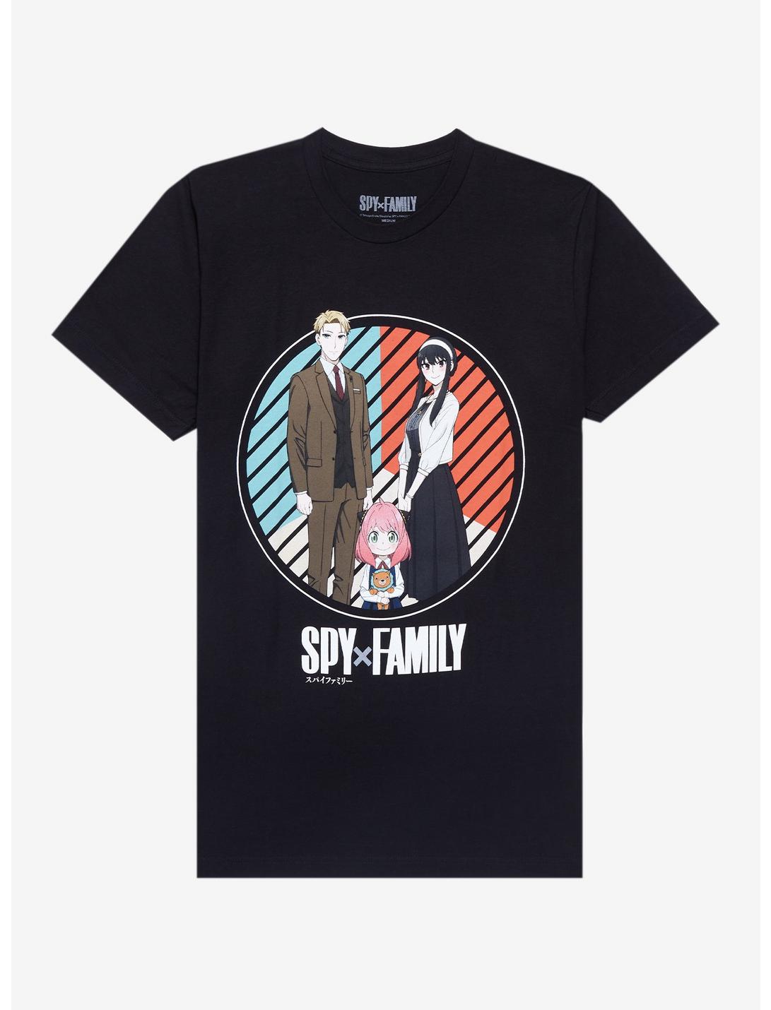 Spy X Family Circle Portrait T-Shirt, BLACK, hi-res