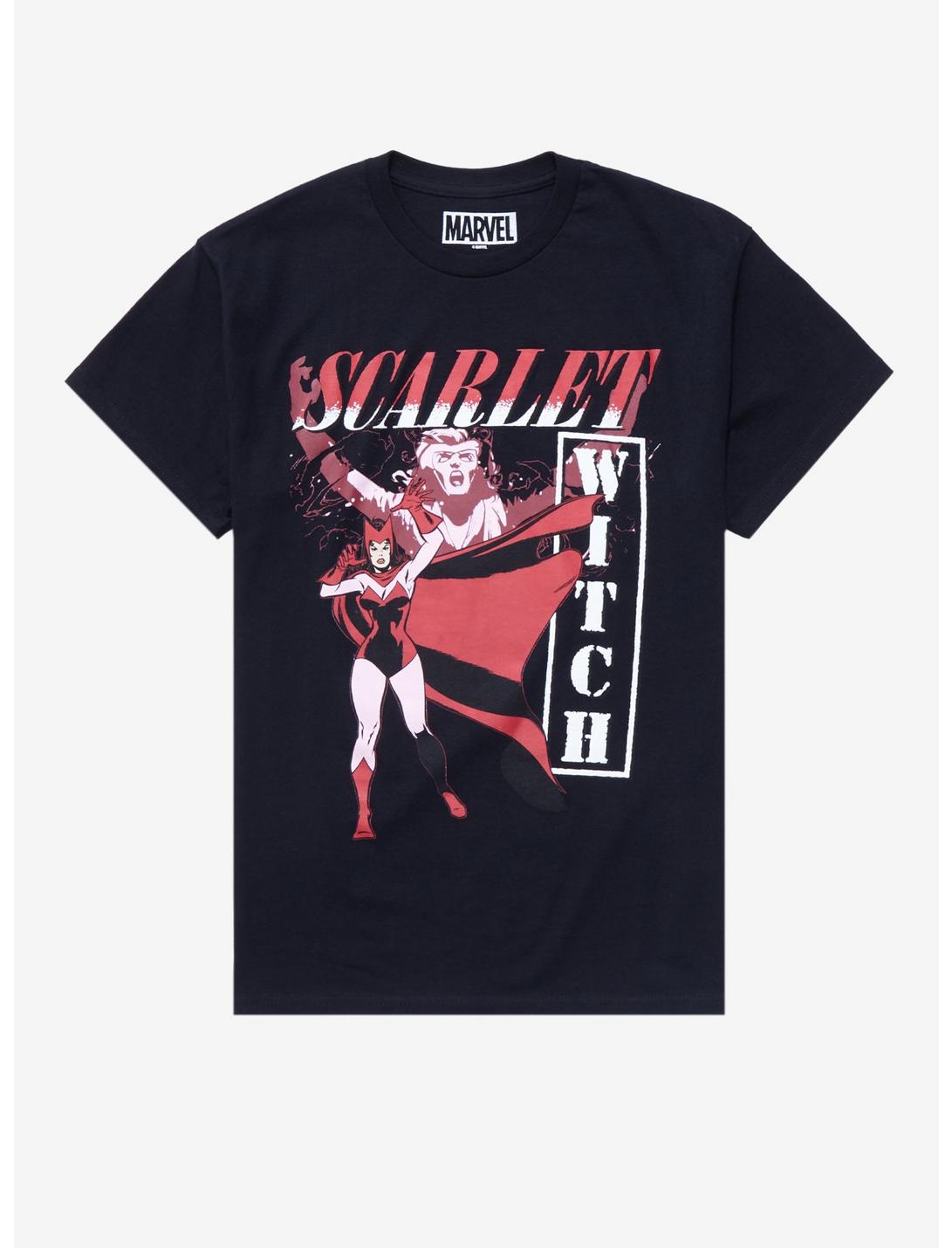 Marvel Villains Scarlet Witch Portrait T-Shirt - BoxLunch Exclusive, BLACK, hi-res
