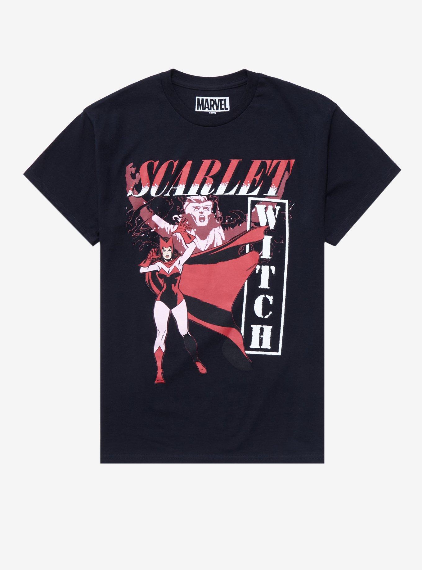 Marvel Villains Scarlet Witch Portrait T-Shirt - BoxLunch Exclusive, BLACK, hi-res