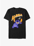 Plus Size Disney Lilo & Stitch Stitch Aloha Scary Moon T-Shirt, BLACK, hi-res
