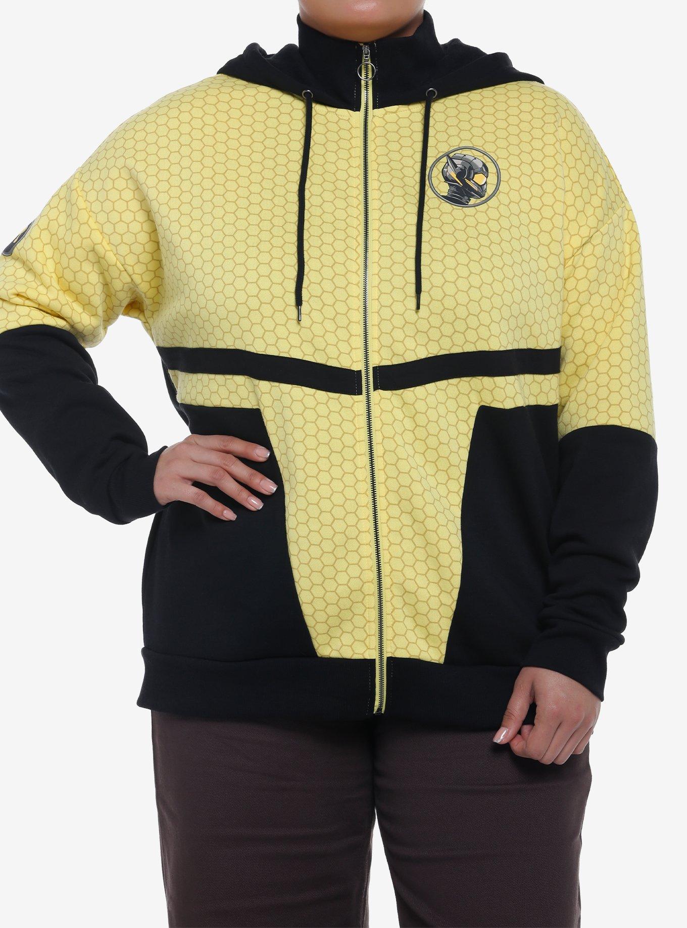 Her Universe Marvel Ant-Man And The Wasp: Quantumania Wasp Girls Hoodie Plus Size, BLACK, hi-res