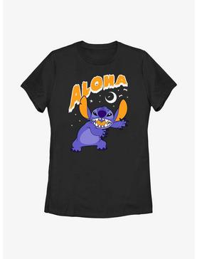 Disney Lilo & Stitch Stitch Aloha Scary Moon Womens T-Shirt, , hi-res
