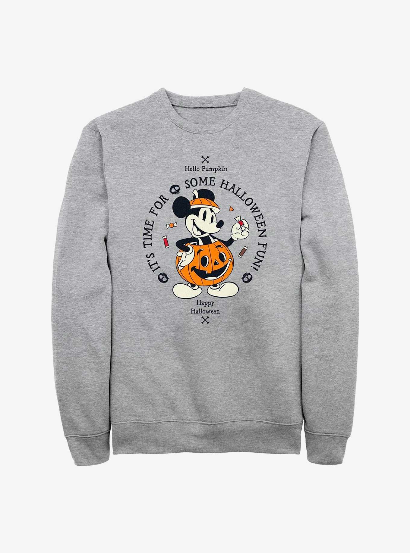 Disney Mickey Mouse Time For Halloween Pumpkin Mickey Sweatshirt, , hi-res