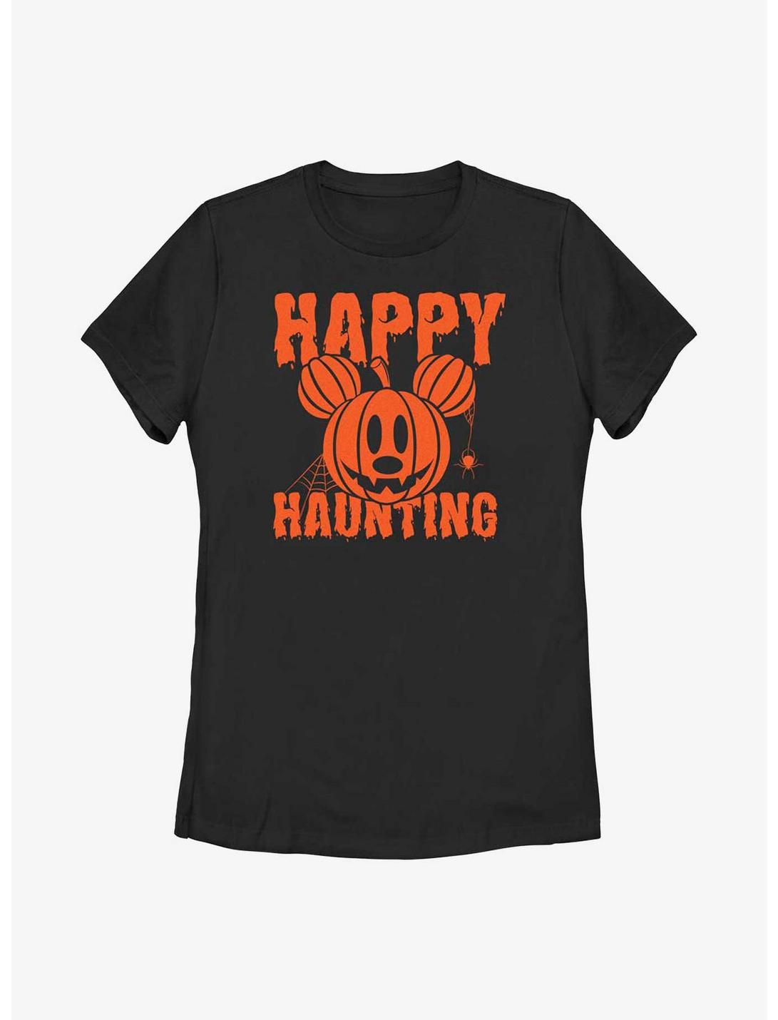 Disney Mickey Mouse Happy Haunting Pumpkin Womens T-Shirt, BLACK, hi-res
