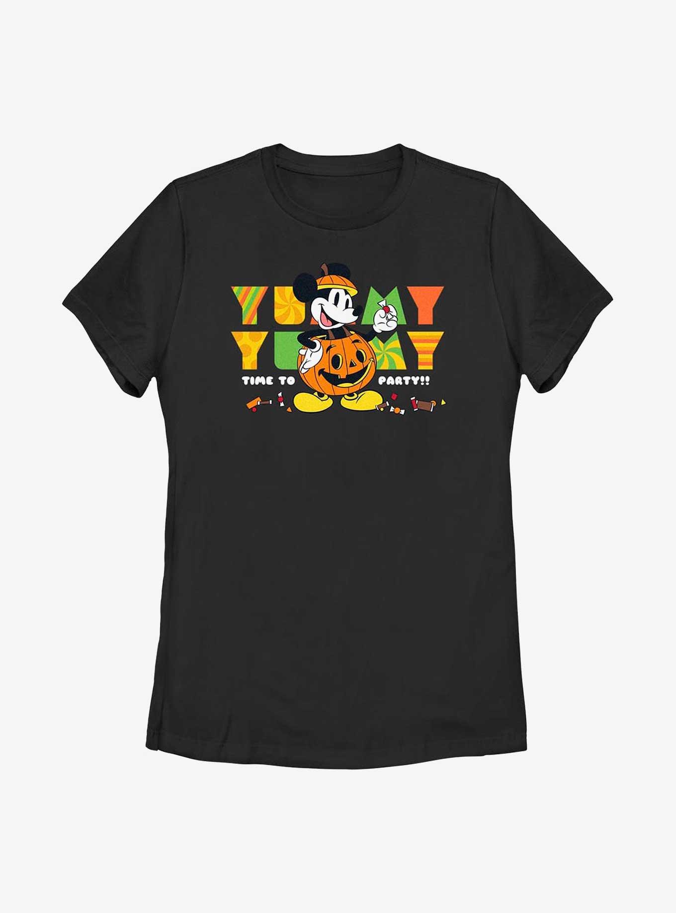 Disney Mickey Mouse Yummy Candy Party Womens T-Shirt, BLACK, hi-res