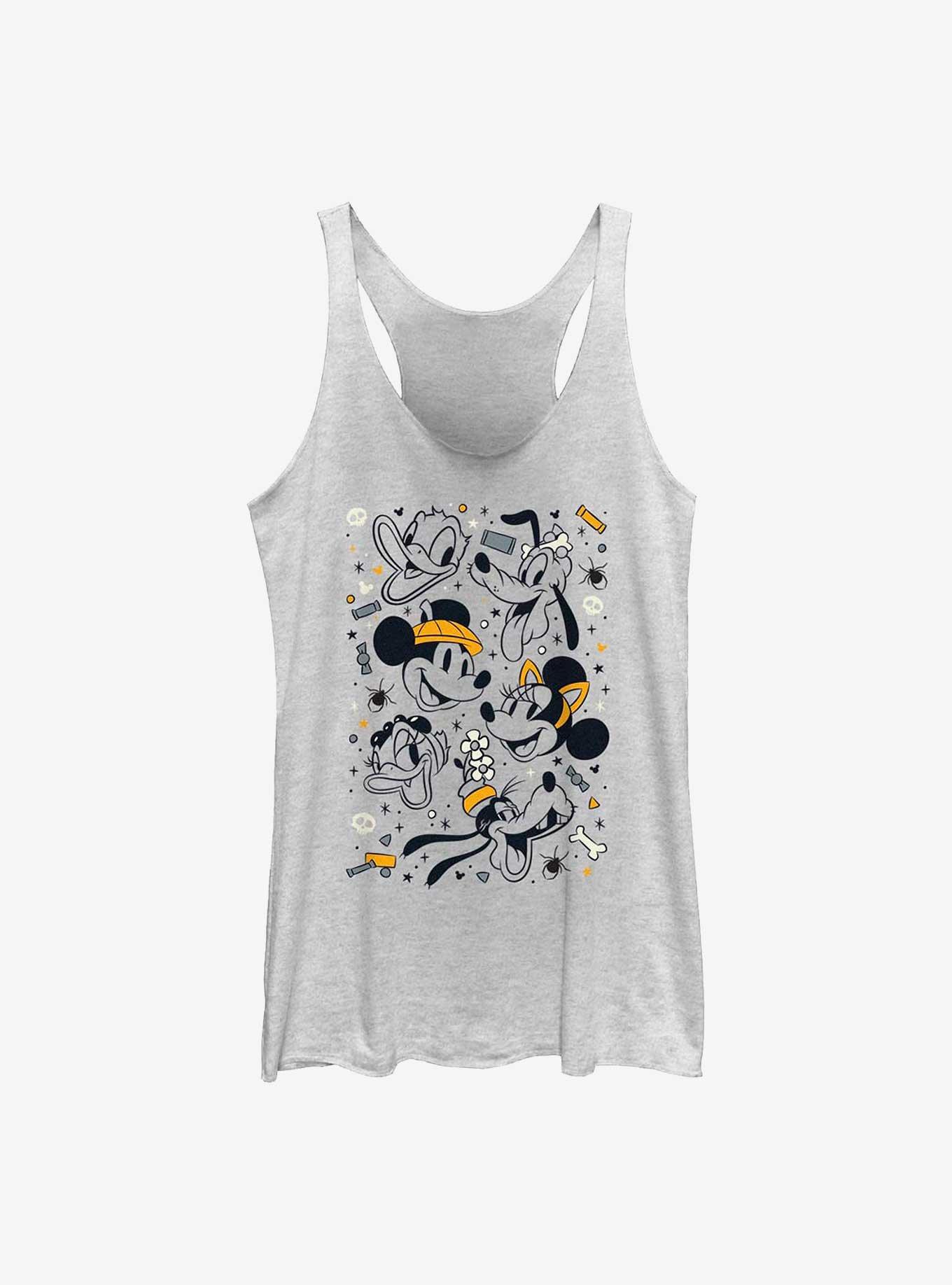 Disney Mickey Mouse & Friends Happiest Halloween Womens Tank Top - WHITE