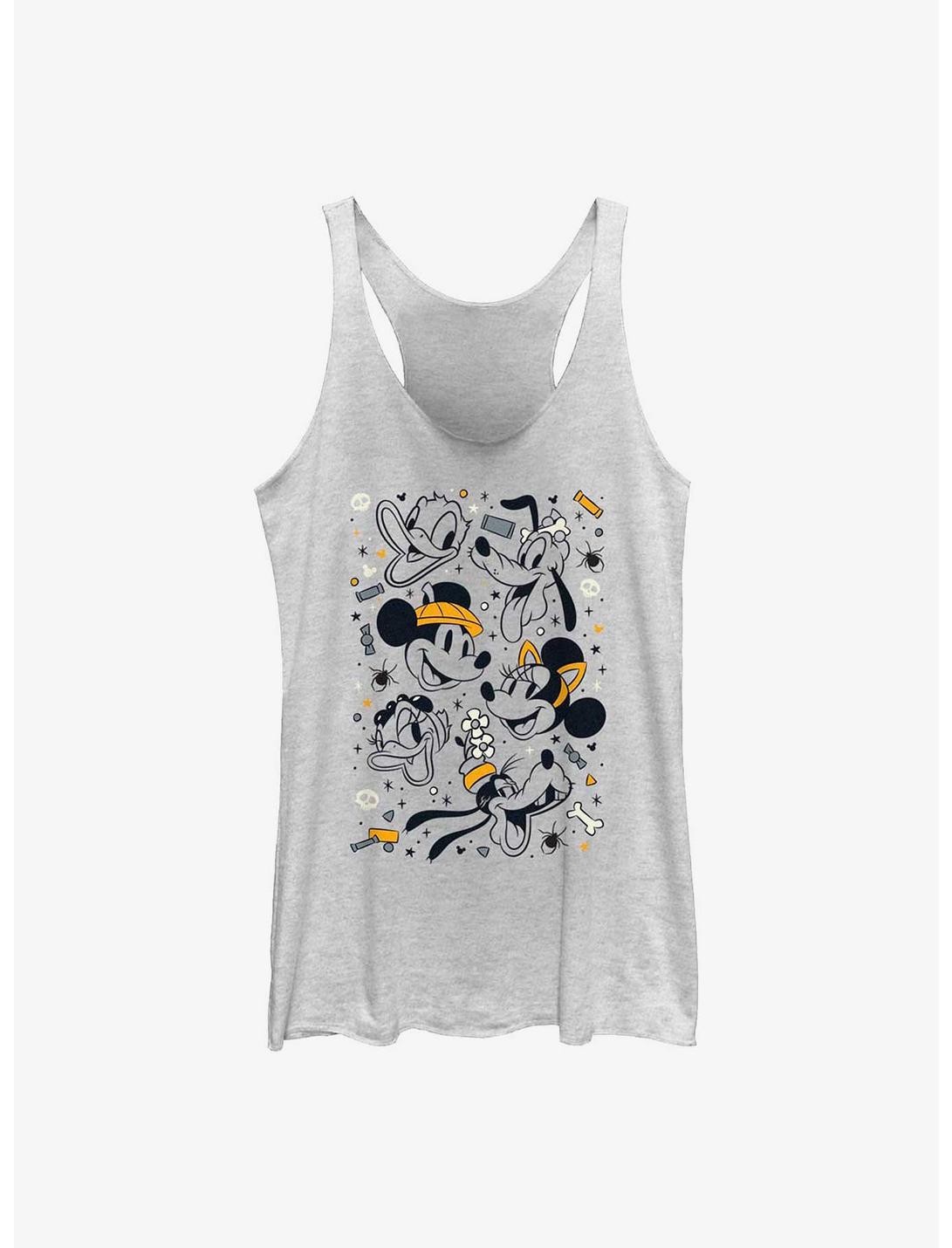 Disney Mickey Mouse & Friends Happiest Halloween Womens Tank Top, WHITE HTR, hi-res