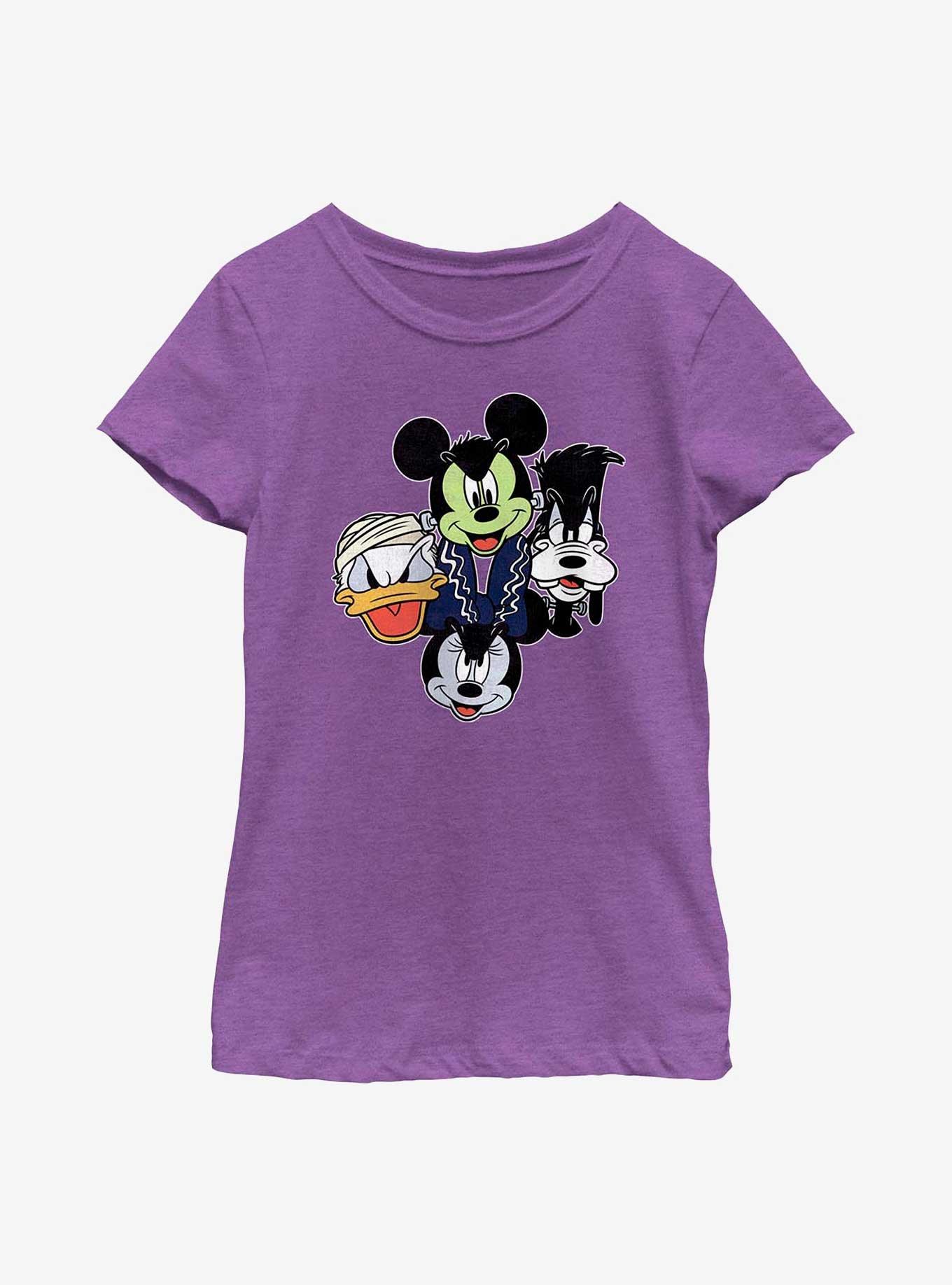 Disney Mickey Mouse & Friends Halloween Heads Youth Girls T-Shirt, , hi-res