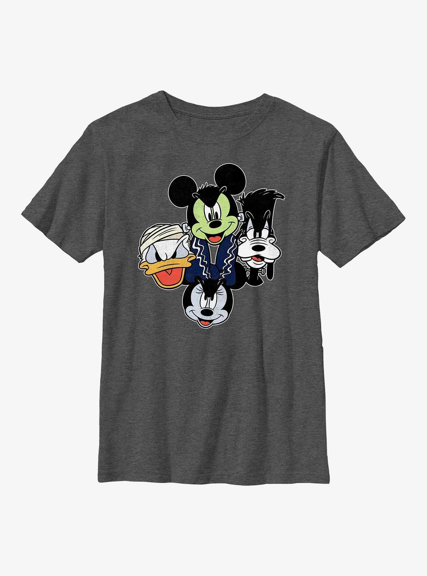 Disney Mickey Mouse & Friends Halloween Heads Youth T-Shirt, CHAR HTR, hi-res