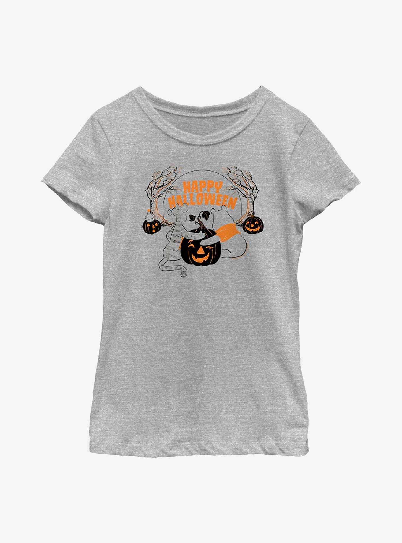 Disney Winnie The Pooh Happy Halloween Youth Girls T-Shirt, ATH HTR, hi-res