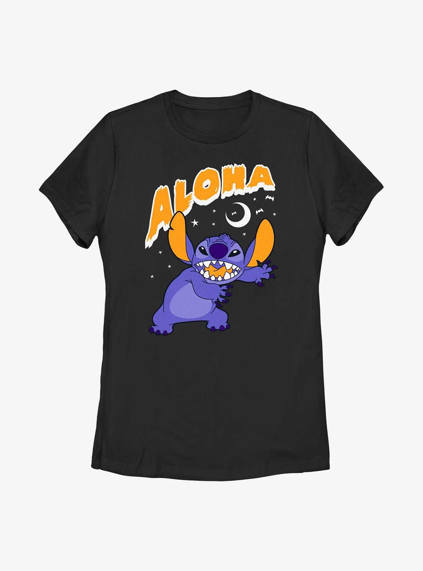 Disney Lilo & Stitch Stitch Aloha Scary Moon Womens T-Shirt, , hi-res