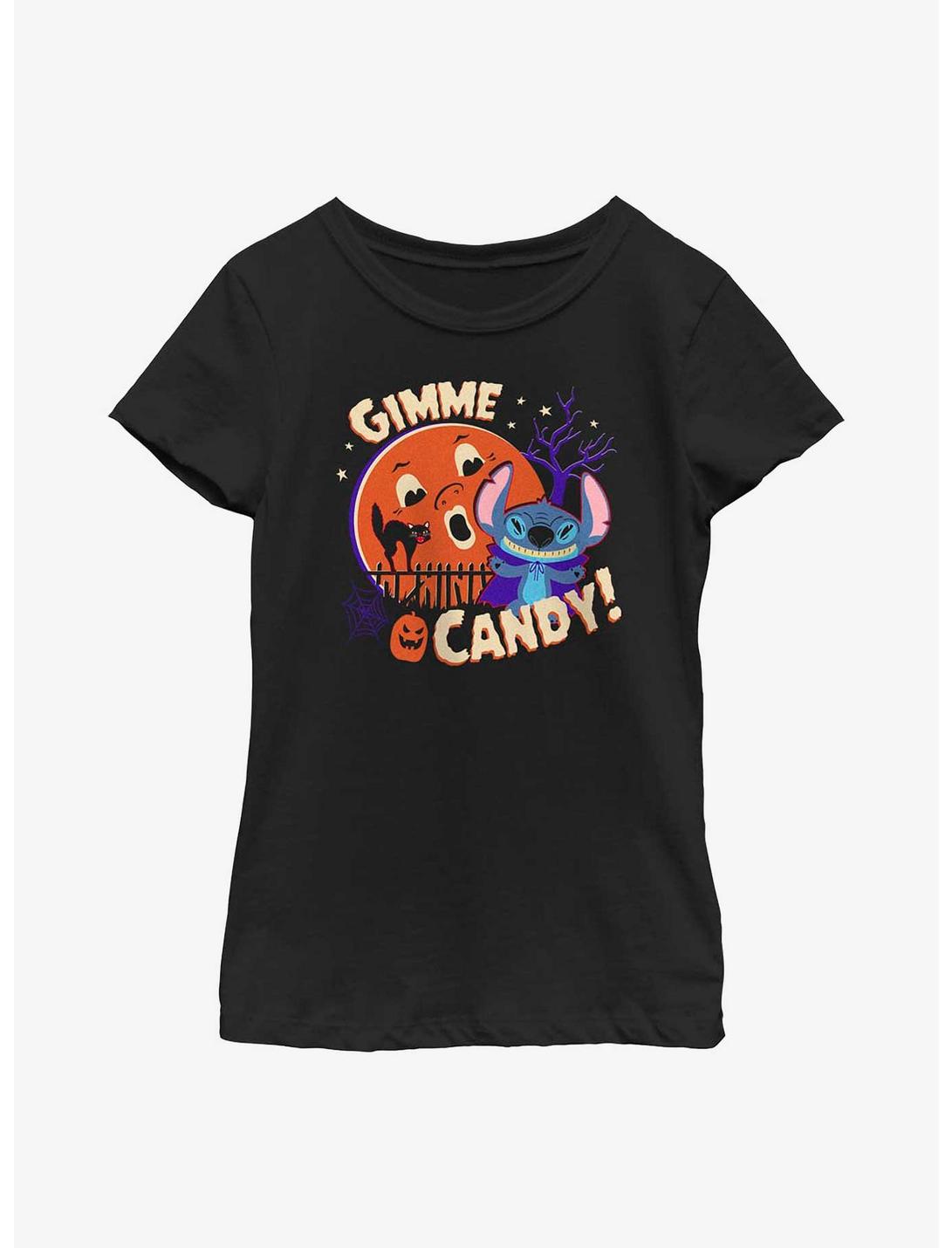 Disney Lilo & Stitch Gimme Candy! Youth Girls T-Shirt, BLACK, hi-res